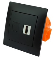 SIMON 54 Single HDMI lichobežníkový čierny SIMON 54 Single HDMI lichobežníkový čierny