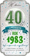 Karta k 40. narodeninám pre tých, ktorí sa narodili v roku 1983 PM283