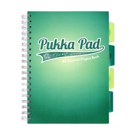 Pukka. Projektová kniha. Tmavo modrozelená B5 tyrkysová. 80g mriežka. 100 listov papiera Pukka. Projektová kniha. Tmavo modrozelená B5 tyrkysová. 80g mriežka. 100 listov papiera