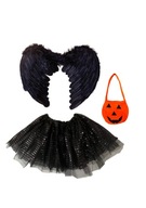 OUTFIT TEMNÝ ANJEL HALLOWEENSKÝ KOSTÝM OUTFIT TEMNÝ ANJEL HALLOWEENSKÝ KOSTÝM