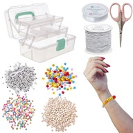 Sada na výrobu náramkov BIG BEADS 900ks Sada na výrobu náramkov BIG BEADS 900ks