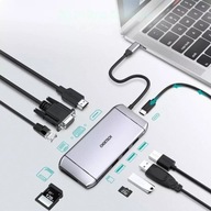 Choetech 9v1 multifunkčný USB Type C HUB - 3x USB