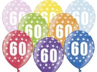 30 cm balóny - 60 narodeniny - Metallic Mix - 50 ks.