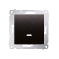 Jediný čierny LED vypínač Simon54 DW1L.01/49