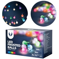 LED svetelná reťaz BALLS 10m, 100 farebných guličiek