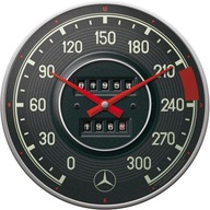 Nástenné hodiny Mercedes-Benz KRÁSNY retro tachometer