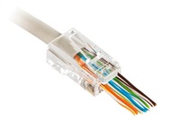 RJ45 ZÁSTRČKA 8P8C cat5 PRECHODU 100 ks RJ45 ZÁSTRČKA 8P8C cat5 PRECHODU 100 ks