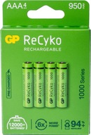 Nabíjateľná batéria (NiMH) GP AAA (R3) 950mAh 4 ks. Nabíjateľná batéria (NiMH) GP AAA (R3) 950mAh 4 ks.