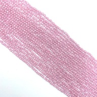 Ružový AAA zirkón, 2 mm, fazetovaná gulička, šnúrka Ružový AAA zirkón, 2 mm, fazetovaná gulička, šnúrka