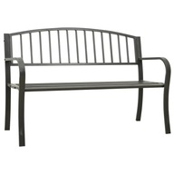 Záhradná lavica, 125 cm, oceľ, šedá