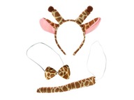 Súprava kostýmu pre maskovanie žirafy čelenka s chvostom