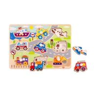 DREVENÉ BLOKY PUZZLE EDU PINS TOOKY TOY