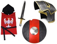 Rytiersky set MEČOVÁ PRILBA ŠTÍT TUNIKA malá Rytiersky set MEČOVÁ PRILBA ŠTÍT TUNIKA malá