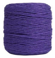 Macrame bavlnená šnúrka 3mm 200m fialová Macrame bavlnená šnúrka 3mm 200m fialová