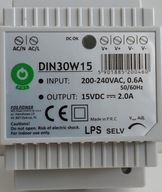 15v 2A 30W DIN30W15 PosPower napájací zdroj DIN lišta