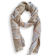 Dámska elegantná teplá béžová šatka typu houndstooth Dámska elegantná teplá béžová šatka typu houndstooth