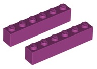 LEGO kocka 1x6 purpurová fuchsiová 2 ks 3009 NOVINKA