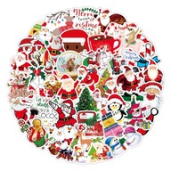 SADA VODEODOLNÝCH ZMESOVÝCH NÁLEPIEK SANTA 50 KS SADA VODEODOLNÝCH ZMESOVÝCH NÁLEPIEK SANTA 50 KS