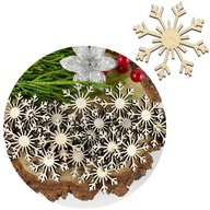Scrabki Snowflakes Vianočné hviezdy Zimná doboubage Preglejka 4,5 cm - 25 ks Scrabki Snowflakes Vianočné hviezdy Zimná doboubage Preglejka 4,5 cm - 25 ks