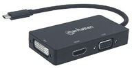Konvertorový adaptér USB-C 3.1 na HDMI/DVI/VGA