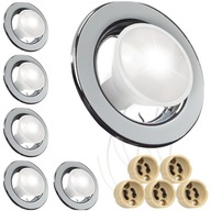5x GU10 OCELOVÁ HALOGÉNOVÁ TVAROVKA PRE LED ŽIAROVKY 5x GU10 OCELOVÁ HALOGÉNOVÁ TVAROVKA PRE LED ŽIAROVKY
