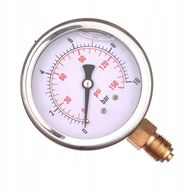 Glycerínový tlakomer 0-10bar spodný 1/4 palcový CLOCK