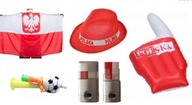 Poľsko Fan Set, čiapka, klobúk, národný tím, farba, vlajka, hlasná trúbka Poľsko Fan Set, čiapka, klobúk, národný tím, farba, vlajka, hlasná trúbka