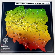 Mapa kaprov Poľský lov kaprov ako darček