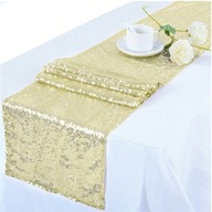 SEQUIN TABLE RUN LIGHT GOLDEN FLITROV 275 cm SEQUIN TABLE RUN LIGHT GOLDEN FLITROV 275 cm