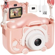 Detská kamera Ružová 3MPix Full HD pre deti