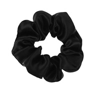 Hodvábna gumička do vlasov ALMANIA, hodvábna scrunchie - čierna Hodvábna gumička do vlasov ALMANIA, hodvábna scrunchie - čierna