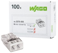 WAGO KONEKTOR 2273-202 RÝCHLO KONEKTOR 2x2,5 100 KS WAGO KONEKTOR 2273-202 RÝCHLO KONEKTOR 2x2,5 100 KS