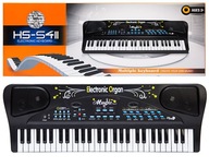 Organ, klavír, klávesy, mikrofón, 54 kláves