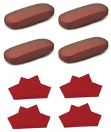 4x puzdro na okuliare Burgundsko pevné ochranné puzdro + 4x utierka Premium 4x puzdro na okuliare Burgundsko pevné ochranné puzdro + 4x utierka Premium