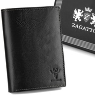 Pánska kožená peňaženka, čierna, elegantná, klasická RFID peňaženka ZAGATTO Pánska kožená peňaženka, čierna, elegantná, klasická RFID peňaženka ZAGATTO