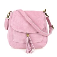 Dámska kožená kabelka Suede retro messenger bag
