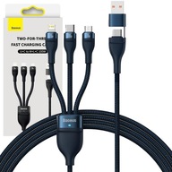 BASEUS KÁBEL USB C/USB A - USB C/LIGHTNING/MICRO USB 100 W 1,2 M MODRÁ BASEUS KÁBEL USB C/USB A - USB C/LIGHTNING/MICRO USB 100 W 1,2 M MODRÁ