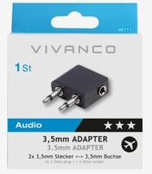 Adaptér do lietadla 2 x Jack Mono - Jack Stereo VIVANCO Store W-wa Adaptér do lietadla 2 x Jack Mono - Jack Stereo VIVANCO Store W-wa