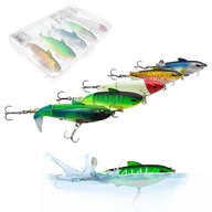 Sada 5 x WOBLER pre Pike, rotácia chvosta, Box Sada 5 x WOBLER pre Pike, rotácia chvosta, Box