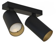 MONO 2 čierno-zlaté bodové stropné svietidlo