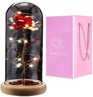 Darček LED Crystal Eternal Rose v skle