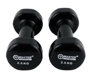 Činky Činky Fitness 2 x 2,5 kg Liatinový set