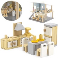 Súprava nábytku VIGA PolarB do kuchynskej jedálne domčeka pre bábiky