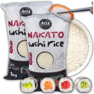 NAKATO SUSHI RYŽA 2x 1KG PREMIUM SUSHI 2KG RYŽA ÁZIJSKEJ KUCHYNE NAKATO SUSHI RYŽA 2x 1KG PREMIUM SUSHI 2KG RYŽA ÁZIJSKEJ KUCHYNE