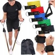 SADA 5 ODPOROVÝCH PÁSOV FITNESS CVIČENIE CVIČENIA POHODLNÉ VYSTUŽENÉ POPRUHY KVALITA SADA 5 ODPOROVÝCH PÁSOV FITNESS CVIČENIE CVIČENIA POHODLNÉ VYSTUŽENÉ POPRUHY KVALITA