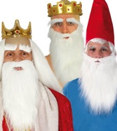 SUPER Dlhá biela brada 11501BZ Old Man King Dwarf Mage Wizard SUPER Dlhá biela brada 11501BZ Old Man King Dwarf Mage Wizard