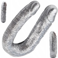 Dixie Normous-strieborné realistické dvojité dildo Dixie Normous-strieborné realistické dvojité dildo