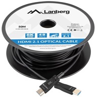 DLHÝ 50m HDMI kábel Lanberg v2.1 Prémiový optický 8K UHD aktívny optický