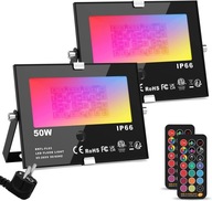 HALOGÉN LED RGB 50W DIAĽKOVÉ OVLÁDANIE 2 KUSY IP66 4 REŽIMY HALOGÉN LED RGB 50W DIAĽKOVÉ OVLÁDANIE 2 KUSY IP66 4 REŽIMY