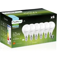 6x E14 LED žiarovka P40 gulička 8W = 60W 806lm 6500K Studená CCD 180° LUMILED 6x E14 LED žiarovka P40 gulička 8W = 60W 806lm 6500K Studená CCD 180° LUMILED